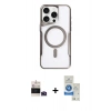 MARSİLYAN™- iPhone 14 Pro Max Kılıf Yadigar Klasik Özel Seri - Şeffaf Royal Nano Ekran Koruyucu + Bilvis Titan Kamera Lens - DNMR