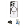 MARSİLYAN™- iPhone 14 Pro Max Kılıf Yadigar Klasik Özel Seri - Şeffaf Royal Nano Ekran Koruyucu + Raze Metal Kamera Lens - GD