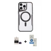 MARSİLYAN™- iPhone 14 Pro Max Kılıf Yadigar Klasik Özel Seri - Şeffaf Royal Nano Ekran Koruyucu + Bilvis Titan Kamera Lens - SH