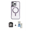 MARSİLYAN™- iPhone 14 Pro Max Kılıf Yadigar Klasik Özel Seri - Şeffaf Royal Nano Ekran Koruyucu + PVD Metal Kamera Lens - TU