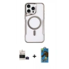 MARSİLYAN™- iPhone 14 Pro Max Kılıf Yadigar Klasik Özel Seri - Siyah 18D Cam Ekran Koruyucu + Bilvis Titan Kamera Lens - SH