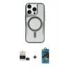 MARSİLYAN™- iPhone 14 Pro Max Kılıf Yadigar Klasik Özel Seri - Siyah 18D Cam Ekran Koruyucu + Bilvis Titan Kamera Lens - SH