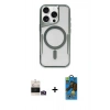 MARSİLYAN™- iPhone 14 Pro Max Kılıf Yadigar Klasik Özel Seri - Siyah 18D Cam Ekran Koruyucu + Bilvis Titan Kamera Lens - GD