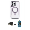 MARSİLYAN™- iPhone 14 Pro Max Kılıf Yadigar Klasik Özel Seri - Siyah 18D Cam Ekran Koruyucu + Raze Metal Kamera Lens - GD