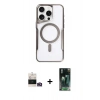 MARSİLYAN™- iPhone 14 Pro Max Kılıf Yadigar Klasik Özel Seri - Siyah 360 Mat Full Body Arka Koruyucu + Bilvis Titan Kamera Lens - GD