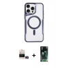 MARSİLYAN™- iPhone 14 Pro Max Kılıf Yadigar Klasik Özel Seri - Siyah 360 Mat Full Body Arka Koruyucu + Bilvis Titan Kamera Lens - GD