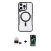 MARSİLYAN™- iPhone 14 Pro Max Kılıf Yadigar Klasik Özel Seri - Siyah 360 Mat Full Body Arka Koruyucu + Bilvis Titan Kamera Lens - GD
