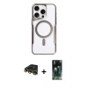 MARSİLYAN™- iPhone 14 Pro Max Kılıf Yadigar Klasik Özel Seri - Siyah 360 Mat Full Body Arka Koruyucu + Raze Metal Kamera Lens - GD