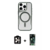 MARSİLYAN™- iPhone 14 Pro Max Kılıf Yadigar Klasik Özel Seri - Siyah 360 Mat Full Body Arka Koruyucu + PVD Metal Kamera Lens - TU