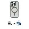 MARSİLYAN™- iPhone 14 Pro Max Kılıf Yadigar Klasik Özel Seri - Siyah 3D Antistatik Cam Ekran Koruyucu + Bilvis Titan Kamera Lens - SH