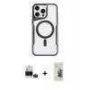 MARSİLYAN™- iPhone 14 Pro Max Kılıf Yadigar Klasik Özel Seri - Siyah 6D Mat Seramik Hayalet Nano Ekran Koruyucu + Bilvis Titan Kamera Lens - DNMR