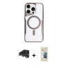 MARSİLYAN™- iPhone 14 Pro Max Kılıf Yadigar Klasik Özel Seri - Siyah 6D Mat Seramik Hayalet Nano Ekran Koruyucu + Raze Metal Kamera Lens - GS