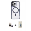 MARSİLYAN™- iPhone 14 Pro Max Kılıf Yadigar Klasik Özel Seri - Siyah 6D Mat Seramik Hayalet Nano Ekran Koruyucu + Siyah Bilvis Titan Kamera Lens