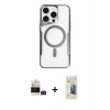 MARSİLYAN™- iPhone 14 Pro Max Kılıf Yadigar Klasik Özel Seri - Siyah 6D Mat Seramik Hayalet Nano Ekran Koruyucu + Bilvis Titan Kamera Lens - DNMR