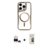 MARSİLYAN™- iPhone 14 Pro Max Kılıf Yadigar Klasik Özel Seri - Siyah 6D Mat Seramik Hayalet Nano Ekran Koruyucu + Bilvis Titan Kamera Lens - GD