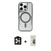 MARSİLYAN™- iPhone 14 Pro Max Kılıf Yadigar Klasik Özel Seri - Siyah 6D Mat Seramik Hayalet Nano Ekran Koruyucu + PVD Metal Kamera Lens - TU