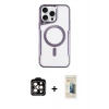 MARSİLYAN™- iPhone 14 Pro Max Kılıf Yadigar Klasik Özel Seri - Siyah 6D Mat Seramik Hayalet Nano Ekran Koruyucu + PVD Metal Kamera Lens - TU