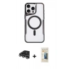 MARSİLYAN™- iPhone 14 Pro Max Kılıf Yadigar Klasik Özel Seri - Siyah 6D Mat Seramik Hayalet Nano Ekran Koruyucu + Raze Metal Kamera Lens - GS