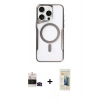 MARSİLYAN™- iPhone 14 Pro Max Kılıf Yadigar Klasik Özel Seri - Siyah 6D Mat Seramik Hayalet Nano Ekran Koruyucu + Siyah Bilvis Titan Kamera Lens