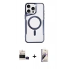 MARSİLYAN™- iPhone 14 Pro Max Kılıf Yadigar Klasik Özel Seri - Siyah Bilvis 3D Mat Cam Ekran Koruyucu + Bilvis Titan Kamera Lens - SH