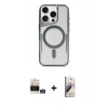 MARSİLYAN™- iPhone 14 Pro Max Kılıf Yadigar Klasik Özel Seri - Siyah Bilvis 3D Mat Cam Ekran Koruyucu + Bilvis Titan Kamera Lens - GS