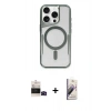 MARSİLYAN™- iPhone 14 Pro Max Kılıf Yadigar Klasik Özel Seri - Siyah Bilvis 3D Mat Cam Ekran Koruyucu + Bilvis Titan Kamera Lens - SH