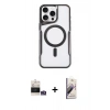 MARSİLYAN™- iPhone 14 Pro Max Kılıf Yadigar Klasik Özel Seri - Siyah Bilvis 3D Mat Cam Ekran Koruyucu + Bilvis Titan Kamera Lens - GS