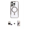 MARSİLYAN™- iPhone 14 Pro Max Kılıf Yadigar Klasik Özel Seri - Siyah Bilvis 3D Mat Cam Ekran Koruyucu + Bilvis Titan Kamera Lens - GS