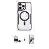 MARSİLYAN™- iPhone 14 Pro Max Kılıf Yadigar Klasik Özel Seri - Siyah Bilvis 3D Mat Cam Ekran Koruyucu + Bilvis Titan Kamera Lens - SH