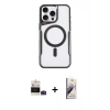 MARSİLYAN™- iPhone 14 Pro Max Kılıf Yadigar Klasik Özel Seri - Siyah Bilvis 3D Mat Cam Ekran Koruyucu + Bilvis Titan Kamera Lens - DNMR