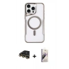 MARSİLYAN™- iPhone 14 Pro Max Kılıf Yadigar Klasik Özel Seri - Siyah Bilvis 3D Mat Cam Ekran Koruyucu + Raze Metal Kamera Lens - GD