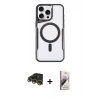 MARSİLYAN™- iPhone 14 Pro Max Kılıf Yadigar Klasik Özel Seri - Siyah Bilvis 3D Mat Cam Ekran Koruyucu + Raze Metal Kamera Lens - GD