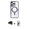 MARSİLYAN™- iPhone 14 Pro Max Kılıf Yadigar Klasik Özel Seri - Siyah Bilvis 3D Mat Cam Ekran Koruyucu + Raze Metal Kamera Lens - GD