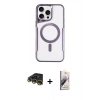 MARSİLYAN™- iPhone 14 Pro Max Kılıf Yadigar Klasik Özel Seri - Siyah Bilvis 3D Mat Cam Ekran Koruyucu + Raze Metal Kamera Lens - GD