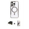 MARSİLYAN™- iPhone 14 Pro Max Kılıf Yadigar Klasik Özel Seri - Siyah Bilvis 3D Mat Cam Ekran Koruyucu + Raze Metal Kamera Lens - GD