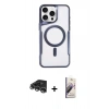 MARSİLYAN™- iPhone 14 Pro Max Kılıf Yadigar Klasik Özel Seri - Siyah Bilvis 3D Mat Cam Ekran Koruyucu + Raze Metal Kamera Lens - GS