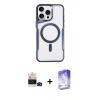 MARSİLYAN™- iPhone 14 Pro Max Kılıf Yadigar Klasik Özel Seri - Siyah Bilvis 5in1 3D Magic Cam Ekran Koruyucu + Bilvis Titan Kamera Lens - SH