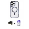 MARSİLYAN™- iPhone 14 Pro Max Kılıf Yadigar Klasik Özel Seri - Siyah Bilvis 5in1 3D Magic Cam Ekran Koruyucu + Raze Metal Kamera Lens - GD