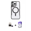 MARSİLYAN™- iPhone 14 Pro Max Kılıf Yadigar Klasik Özel Seri - Siyah Bilvis 5in1 3D Magic Cam Ekran Koruyucu + Bilvis Titan Kamera Lens - SH