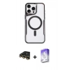 MARSİLYAN™- iPhone 14 Pro Max Kılıf Yadigar Klasik Özel Seri - Siyah Bilvis 5in1 3D Magic Cam Ekran Koruyucu + Raze Metal Kamera Lens - GD