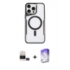 MARSİLYAN™- iPhone 14 Pro Max Kılıf Yadigar Klasik Özel Seri - Siyah Bilvis 5in1 3D Magic Cam Ekran Koruyucu + Bilvis Titan Kamera Lens - GD