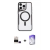 MARSİLYAN™- iPhone 14 Pro Max Kılıf Yadigar Klasik Özel Seri - Siyah Bilvis 5in1 3D Magic Cam Ekran Koruyucu + Bilvis Titan Kamera Lens - DNMR