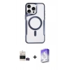 MARSİLYAN™- iPhone 14 Pro Max Kılıf Yadigar Klasik Özel Seri - Siyah Bilvis 5in1 3D Magic Cam Ekran Koruyucu + Bilvis Titan Kamera Lens - GD