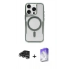 MARSİLYAN™- iPhone 14 Pro Max Kılıf Yadigar Klasik Özel Seri - Siyah Bilvis 5in1 3D Magic Cam Ekran Koruyucu + Raze Metal Kamera Lens - GS