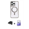 MARSİLYAN™- iPhone 14 Pro Max Kılıf Yadigar Klasik Özel Seri - Siyah Bilvis 5in1 5D Magic Hayalet Cam Ekran Koruyucu + Raze Metal Kamera Lens - GS