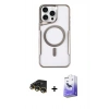 MARSİLYAN™- iPhone 14 Pro Max Kılıf Yadigar Klasik Özel Seri - Siyah Bilvis 5in1 5D Magic Hayalet Cam Ekran Koruyucu + Raze Metal Kamera Lens - GD