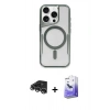 MARSİLYAN™- iPhone 14 Pro Max Kılıf Yadigar Klasik Özel Seri - Siyah Bilvis 5in1 5D Magic Hayalet Cam Ekran Koruyucu + Raze Metal Kamera Lens - GS