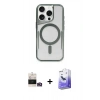 MARSİLYAN™- iPhone 14 Pro Max Kılıf Yadigar Klasik Özel Seri - Siyah Bilvis 5in1 5D Magic Hayalet Cam Ekran Koruyucu + Bilvis Titan Kamera Lens - GD