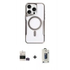 MARSİLYAN™- iPhone 14 Pro Max Kılıf Yadigar Klasik Özel Seri - Siyah Bilvis Hayalet Cam Ekran Koruyucu + Bilvis Titan Kamera Lens - GD