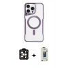 MARSİLYAN™- iPhone 14 Pro Max Kılıf Yadigar Klasik Özel Seri - Siyah Bilvis Hayalet Cam Ekran Koruyucu + PVD Metal Kamera Lens - TU